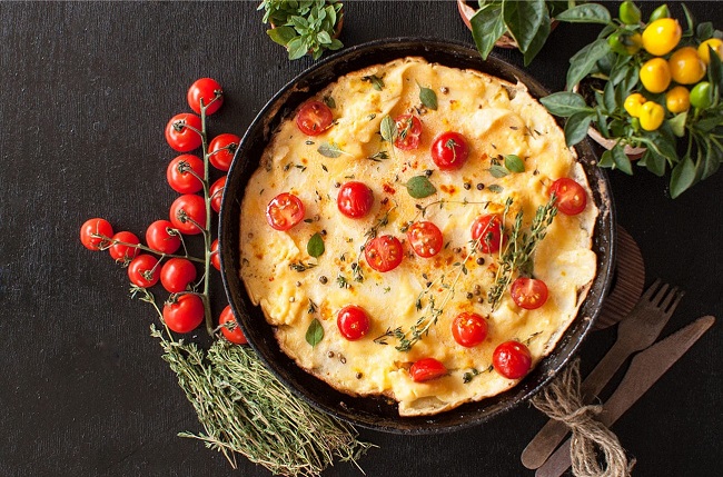 Recette omelette au pizza sans gluten