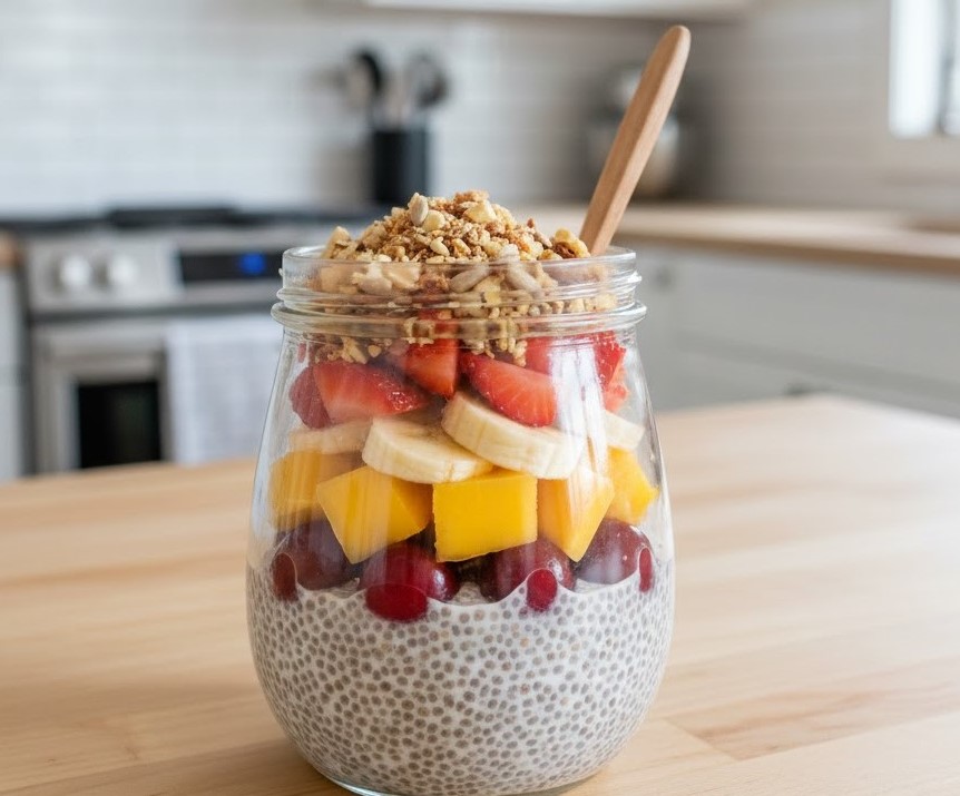 pudding de chia aux fruits