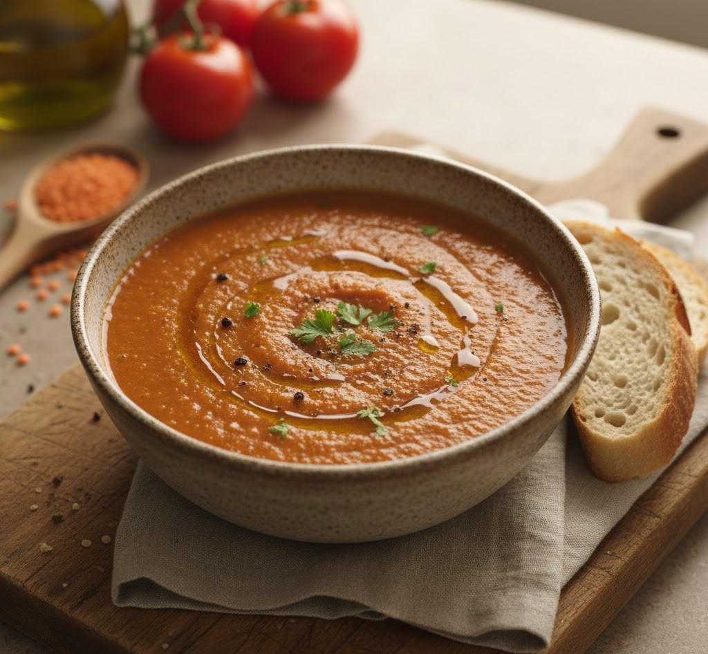 soupe lentilles et tomate IG bas 